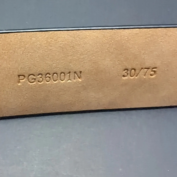 PGA Tour Men's Black Bonded/Ooze Leather Dress Belt,30/75. - Picture 5 of 9